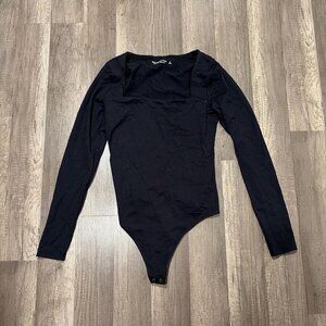 Abercrombie Square Neck Black Bodysuit